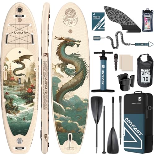 ANYFAST Stand up Paddle-Board-Wide-Inflatable-Fishing-Paddleboard - 11'x35'',450lbs,Extra Wide,Ultra...