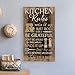 P. Graham Dunn Kitchen Rules Distressed 24 x 14 Wood Pallet Wall Art Sign Plaque