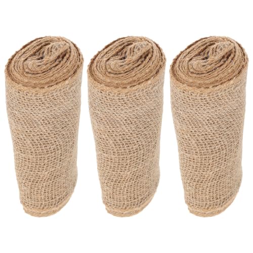 Housoutil Protection Hivernale pour Arbres d'Extérieur et Jardin Housse Chaude en Toile de Jute 3 Pièces Bandage Anti-Gel Respirant pour Arbustes Fruitiers et Jeunes Plants