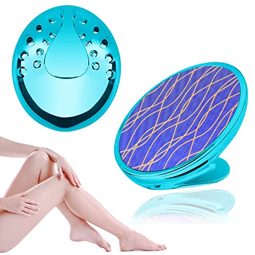 Épilateur En Cristal, Gomme à Cheveux en Cristal, Outil D'épilation Physique Portable, Les Bras Et Le Dos Épilation sans rasage, la douleur et la coupe, Doutil Dépilation de Corps (bleu) Cover