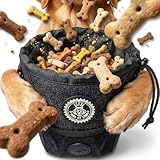 HUND IST KÖNIG Leckerlibeutel für Hunde-Training - Robuster Futterbeutel Hunde, kompakt & funktional - Futterbeutel Hundetraining für schnelles belohnen - mit Kotbeutelspender & Trainings-Ebook
