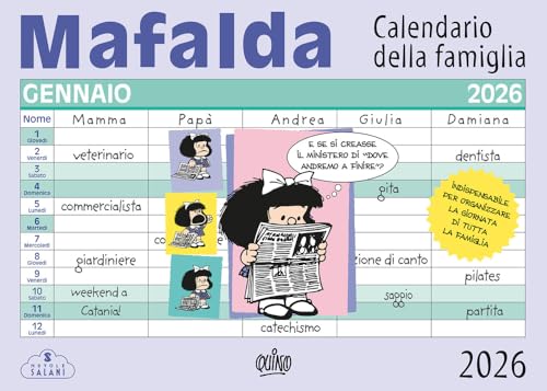 Mafalda. Calendario della famiglia 2026