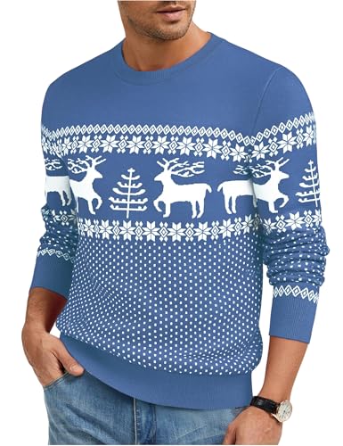 Uniexcosm Herren Weihnachtspullover Ugly Strickpulli Pullover Langarm...