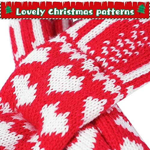 Dog Christmas Costume - Xmas Reindeer Scarf and Hat Set Party Accessories Knit for Pet Kitty, Small to Large (S) - Image 5
