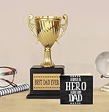 TIED RIBBONS Fathers Day Gift for Dad Golden Trophy with Greeting Card Combo Pack Gifts for Father In Law Dad