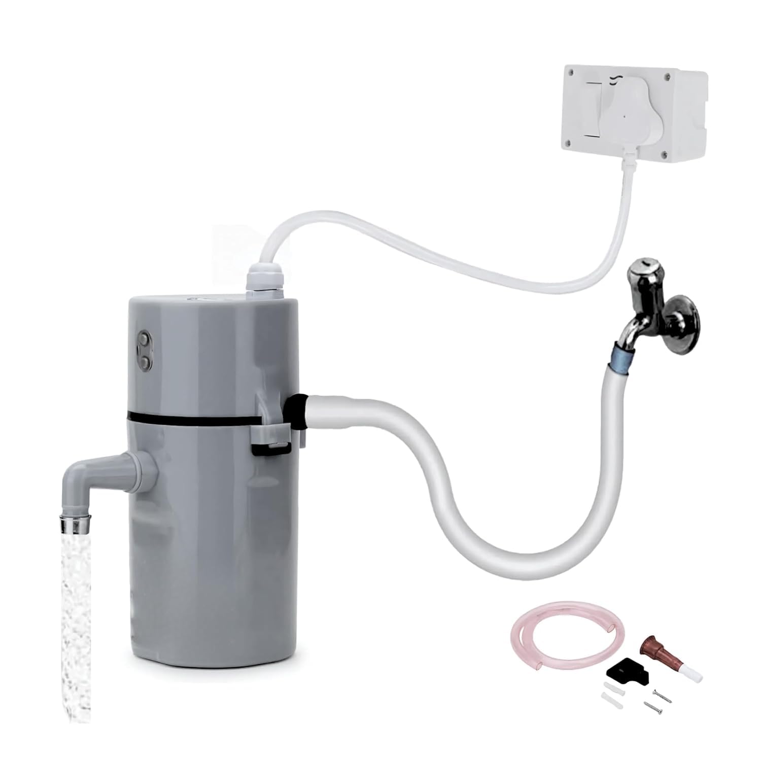 Drumstone (𝗦𝗽𝗲𝗰𝗶𝗮𝗹 𝟭𝟬 𝗬𝗲𝗮𝗿𝘀 𝗪𝗮𝗿𝗿𝗮𝗻𝘁𝘆) Auto Cut Off Portable Instant Water Heater With Quick Heating, Shockproof Rustproof Body, No Plumbing Setup, Compact Design-image-45