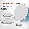 Mirror-Polished Solid Round Sheets 304 Stainless Steel Plates Diameter 80MM Strong High Strength Disc Panel Used in Handmade Modeling,Thickness 2mm