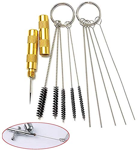 4 Set Airbrush Cleaning Kit Airbrush Cleaning Pot With Air Filter Mat And Holder,Nozzle Cleaning Needle,5Pcs Brushes Set,5Pcs Dredging Needles Kit #TOP4