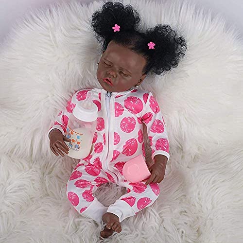 MWKL 50cm 20 Zoll Lebensechte Reborn Puppe Vollsilikon Körper Wiedergeburt Puppe Realistische Badebar Nette Reborn… – Bild 7