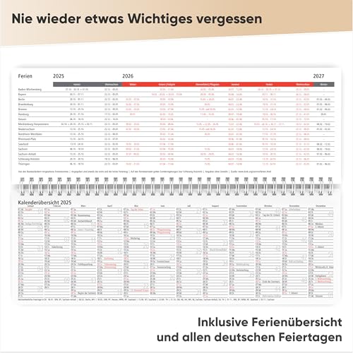 UNITURE® - Tischkalender 2026 quer I Wochenkalender zum Aufstellen I Büro Tischkalender 2026 im Querformat - Kalender 2026 Planer mit Monatsansicht Stehkalender
