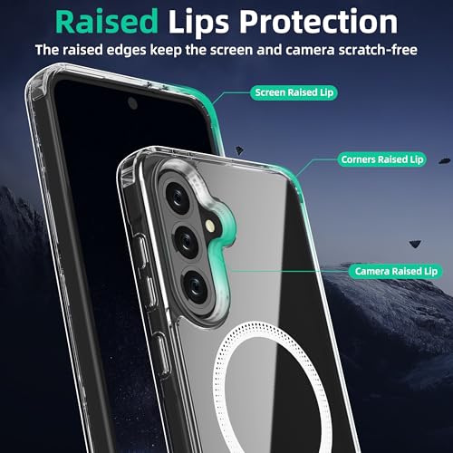 Image of ONES Magnetic for Samsung Galaxy A56 5G / A36 5G Slim Case, Compatible with Magsafe, Military-Grade Drop Guard, Anti-Yellowing, Shockproof Cover for A56 5G / A36 5G, Scratch-Resistant, Transparent