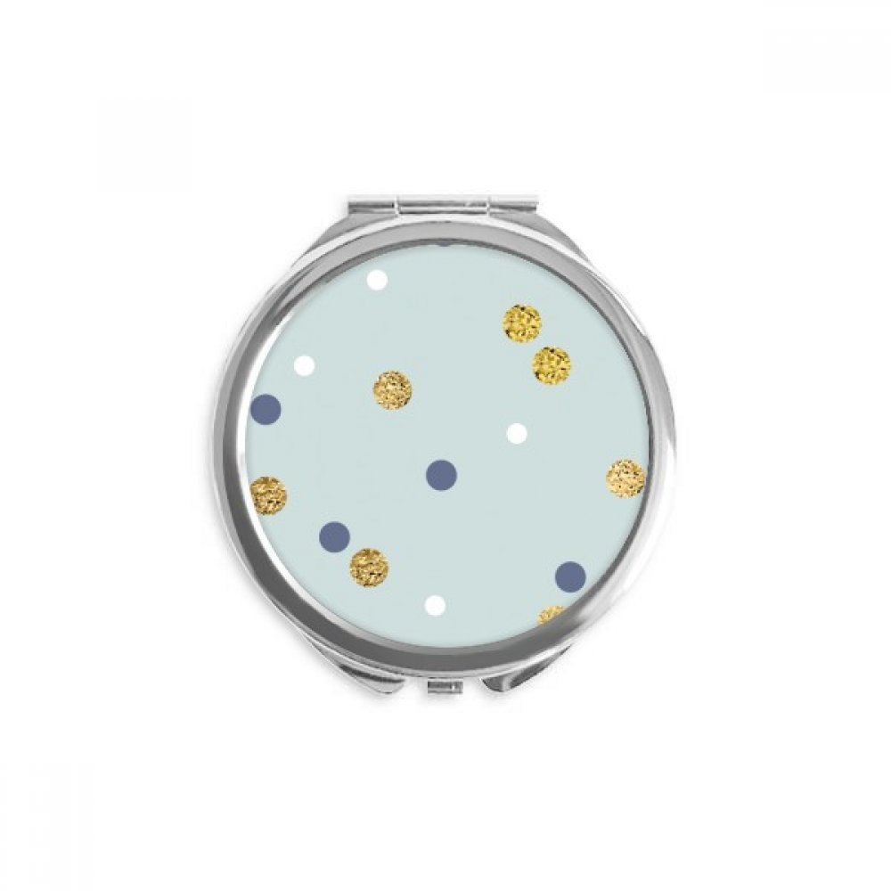 Miroir rond de poche plantes d'art stylisées de format compact portable