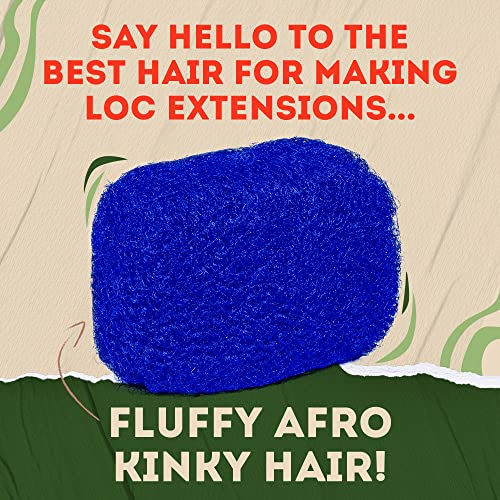 Locsanity Afro Kinky 100% Bulk Natural Human Hair - Braiding Hair for Dreadlocks, Loc Repair, Dreadlock Extensions, Twists, Braids - 16 Inches Long, 1 Oz