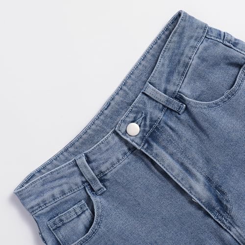 Women's High - Waist Wide Leg Heart Print Boyfriend Jeans - Vintage & Fashion3