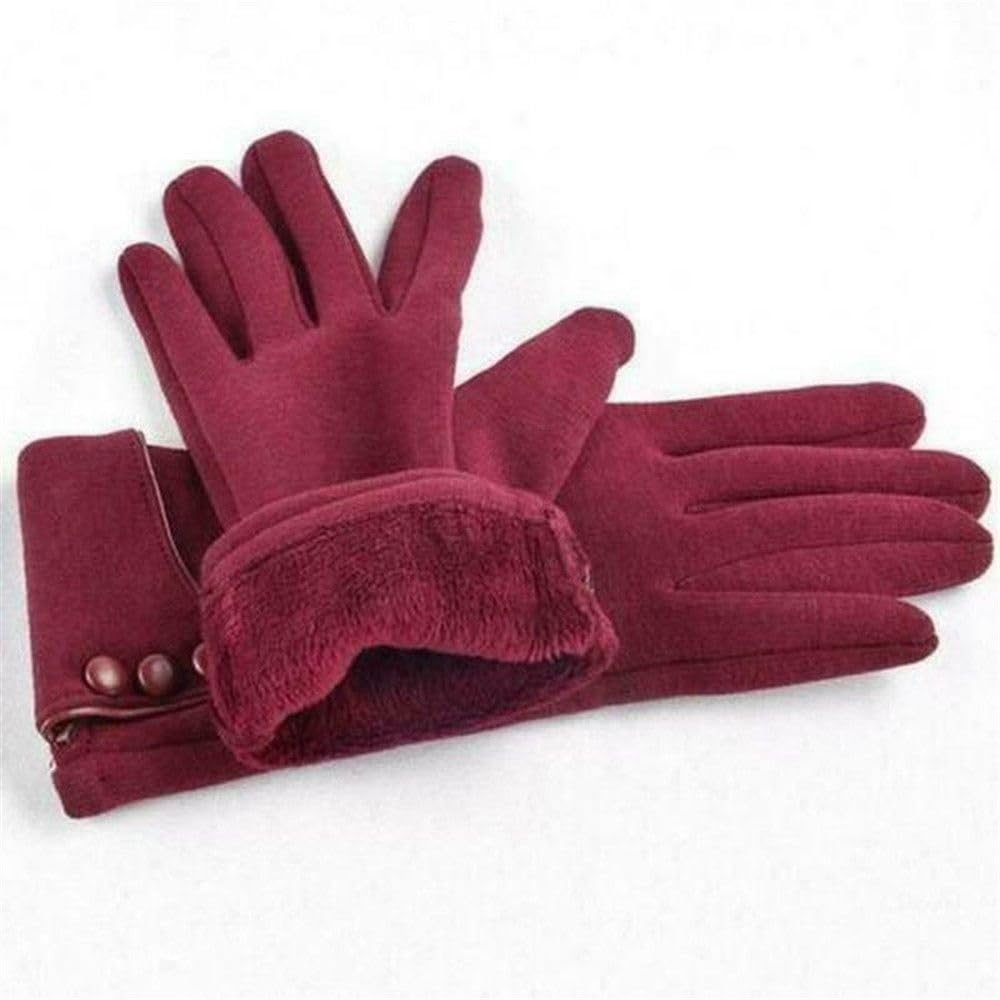 Guantes cálidos for mujer, guantes térmicos con forro polar y dedos completos, guantes cálidos de algodón for pantalla táctil