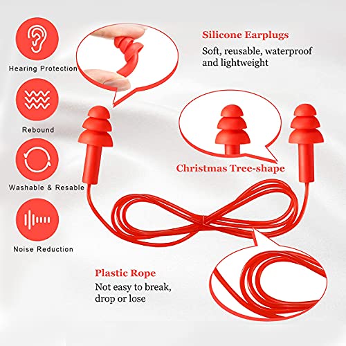 Gehoorbescherming oordopjes set, 12 paar herbruikbare siliconen oordopjes, oordopjes voor slapen, waterdicht, zacht… - Image 5