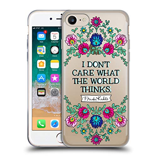 Head Case Designs Licenciado Oficialmente Frida Kahlo Mujer Confiada Arte y Cotizaciones Caso Funda de Gel Suave Compatible con Apple iPhone 7/8 / SE 2020 & 2022