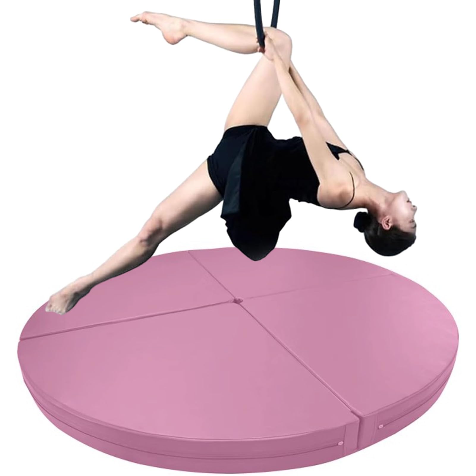 Wjftoday Pink 1 Aerial Hoop Crash Mat, Foldable Dance Floor Pad For Home Gym, 1/2/4 Inch Thick Epe Foam, Yoga & Gymnastics Mat, 60Cm X 3Cm (63In X 1.2In)