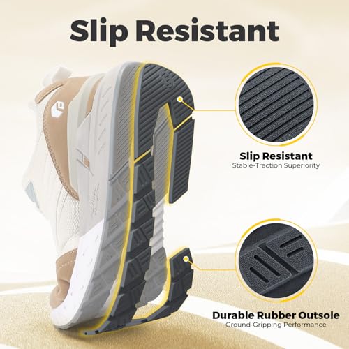 FitVille Extra Wide Walking Shoes Women Wide Width Workout Sneakers with Arch Support for Flat Feet Heel Pain Relief - Rebound Core V94