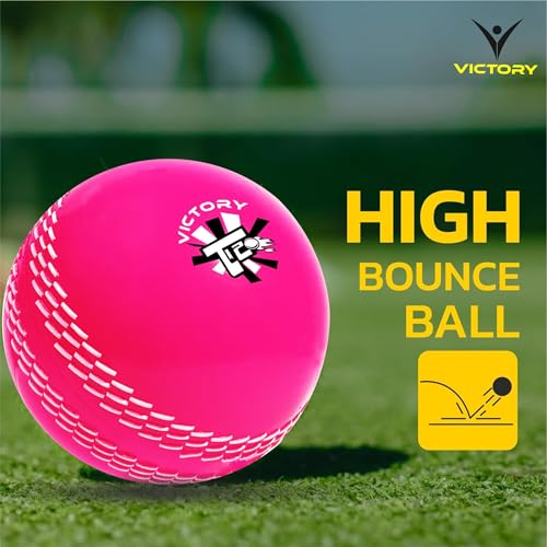 Image of Victory T-20 Synthetic Cricket Ball for Tournament and Street Match - Wind Ball (Pink)
