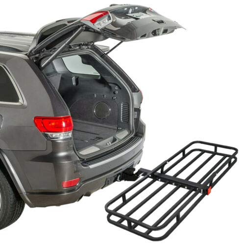 ZENY Universal 53" Hitch Cargo Carrier Compact Mount Steel Luggage Rack Basket 2’’