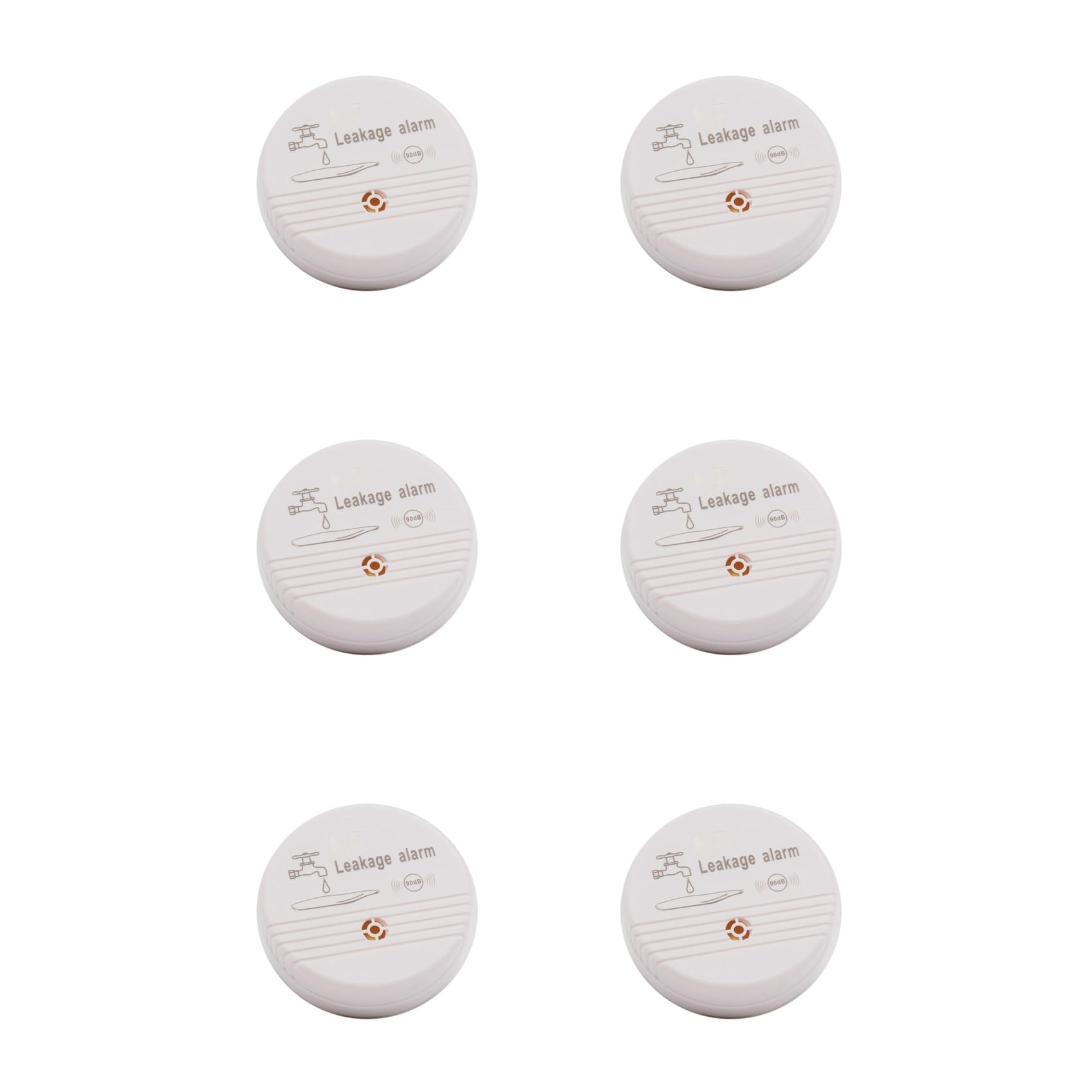 6X Water Overflow Leakage Alarm Sensor Detector 90dB Water Level Alarm Leak Flood Detection Home Security Alarm System