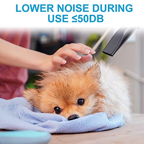 SKSYZN Dog Dryer 3200W/4.3HP Motor Stepless Adjustable Speed Dog Hair Dryer, Pet Dog Grooming Dryer Blower with 98.4… - Image 5