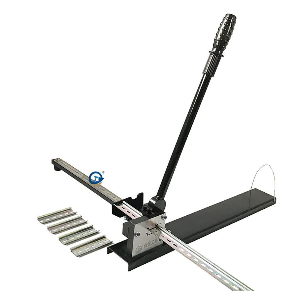 Cortadora de Carril Din DC-35 Con Regla, Nuevo Localizador Ajustable Cortadora de Carril de Acero/aluminio de Doble Ranura Rápida y Que Ahorra Trabajo