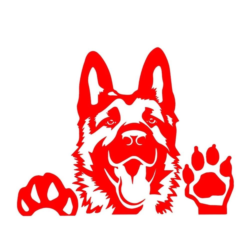 Car Stickers Vinyl Decal Shepherd Dog Motorcycle Decorative Accessories Creative Laptop(Red)