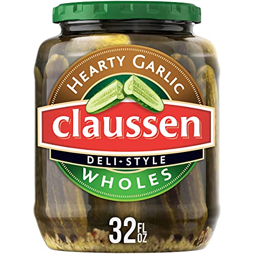 Claussen Hearty Garlic Whole Pickles, 32 fl oz Jar