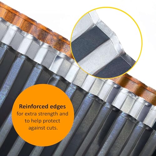 Nicoman Metal Garden Edging Border - Heavy Duty Galvanised Steel Lawn Edging, Flexible Diy Landscape Border For Trees, Flower Beds, And Plants (Black, 6"X20Ft) - 7