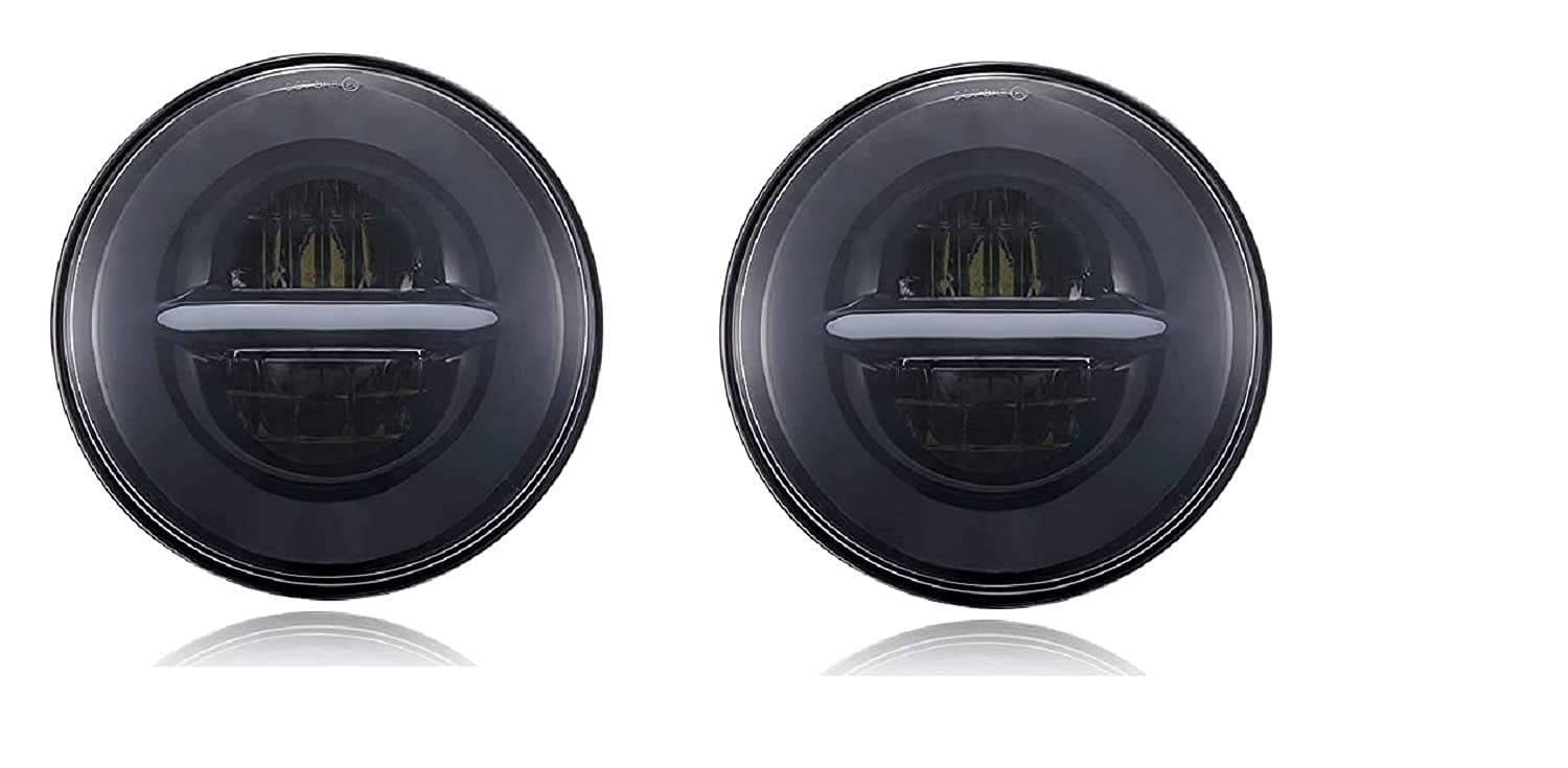 AUTO MT 2PC SET 7INCH minus headlight car projector lamp bulb Headlamp 90W LED HEADLIGHT 12V-80V, 7INCH Headlight FOR MAHINDRA Thar 2020 Jeep MARUTI GYPSY KING (MARUTI GYPSY KING 90W HEADLIGHT 2PC)