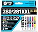 Smart Ink Compatible Ink Cartridge Replacement for Canon PGI-280XXL CLI-281XXL PGI 280 CLI 281 (PGBK & BK/C/M/Y/PB 6 Pack Combo) for Pixma TS8120 TS9120 TS8220
