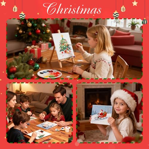 image for Simetufy 4 Pack 8x10 Inch Canvas Boards Canvas Panels-Gesso Primed Aci