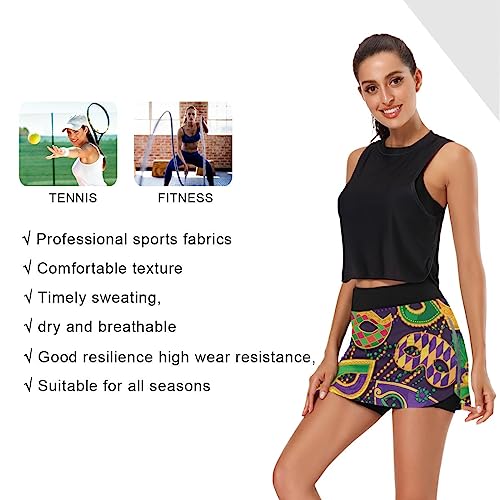 ODAWA Carnaval Mask Saias Esportivas Femininas Leve Saias de Golfe Tênis Esportes Shorts P-GGG, Másc