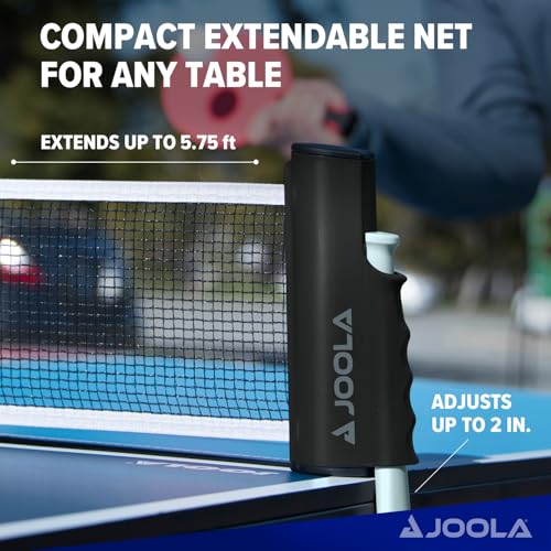JOOLA Retractable Ping Pong Net for Any Table - Portable Table Tennis Net and Post Set Stretches 5.75' & Clamps Up to 2" Thick - Optional Racket and Ball Set, Games for Family - image 4