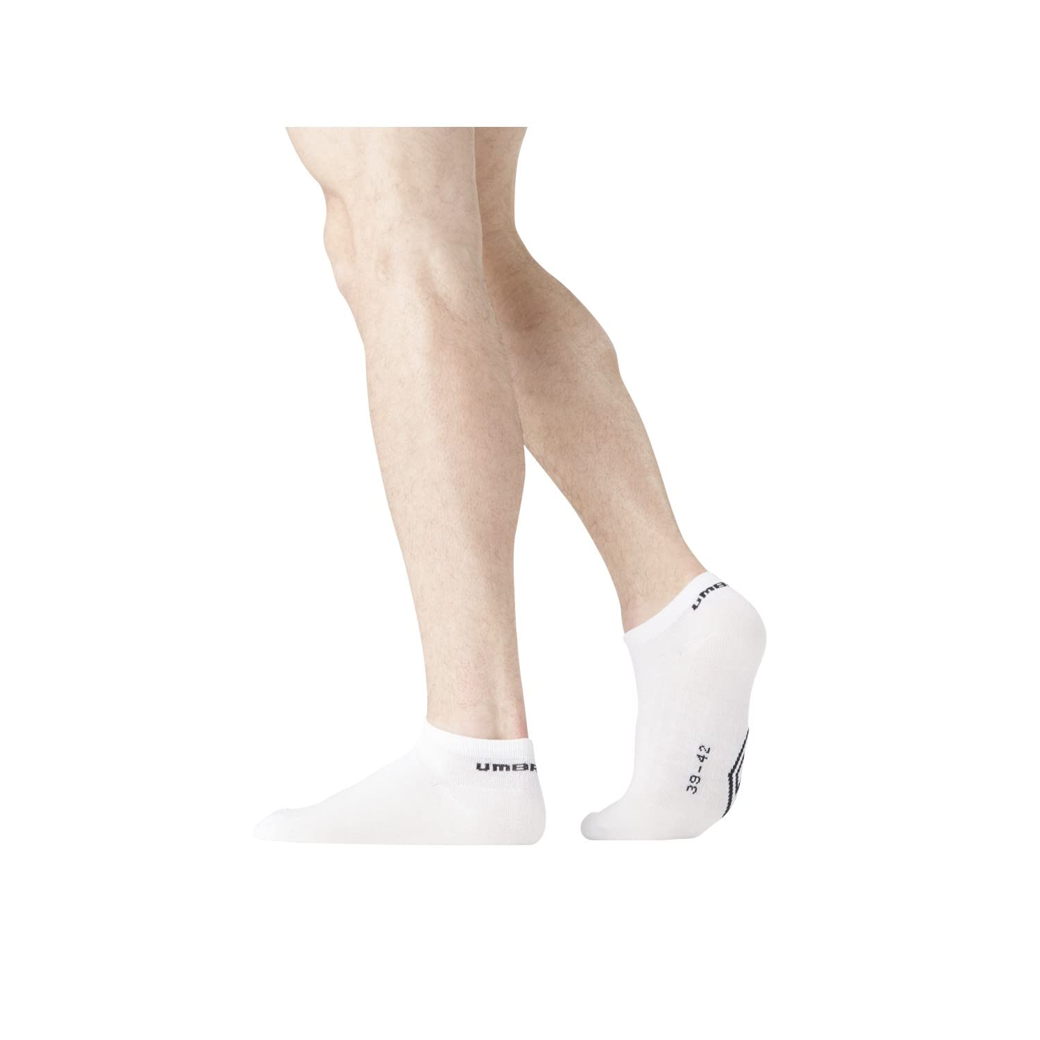 Umbro Lekkie skarpety męskie - Zestaw 6 szt. - Męskie skarpety sportowe, wygodne, trwałe, biały, 39-42 EU