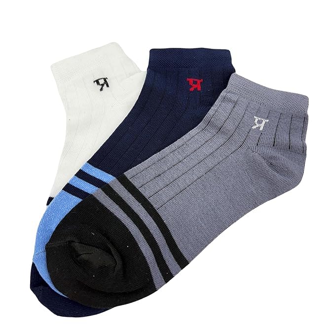 Image of PRASTHAN Sports Unisex Nylon Cotton Ankle Length Socks Made With Breathable Anti Odour & Moisture Absorbent Combed Cotton with a Extra Durable.