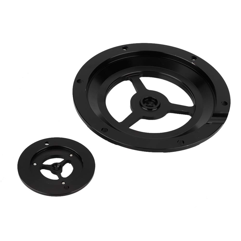 Ausla Set Coperchio Derby in Alluminio e Coperchio Timer Nero Argento Sostituzione Motore per Motociclisti Adatto per Modelli XL XR 883 1200 Dal 2004 a Successivi (Nero e argento)