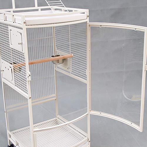 Sarah Kooi vogelkooi vogelkooi vogelkooi met wieltjes 180 cm vogelkooi met vogelspeelgoed kooispeelgoed,Vogelvolière… - Afbeelding 5