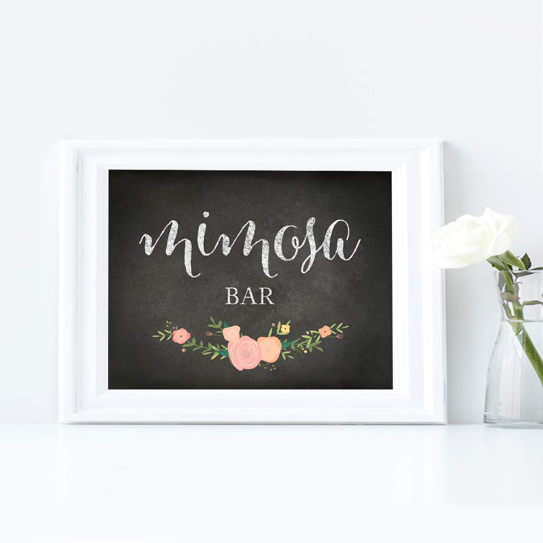 Amazon.com: Andaz Press Wedding Party Signs, Chalkboard Pink Coral