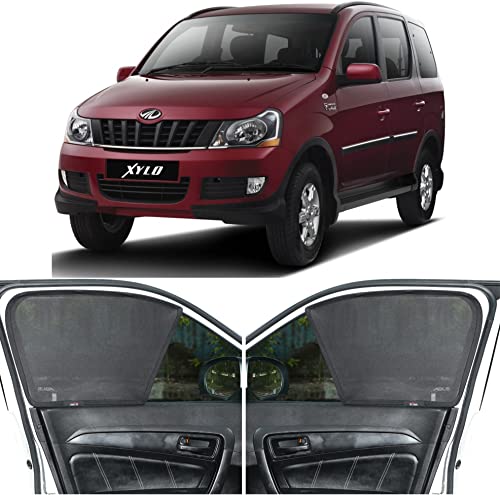 Image of Able Dotnet Half Car Magnetic Sun Shade Curtains for Mahindra Xylo Set of 6 Pcs