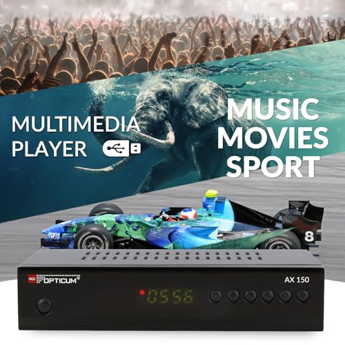 RED Opticum AX-150 Sat Receiver mit Aufnahmefunktion PVR Ready, Digital Sat-Receiver HD fähig für...