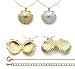 Amersumer 2PCS Gold Silver Seashell Locket For Mermaid Valentine Necklace, Beach Locket,Can Open