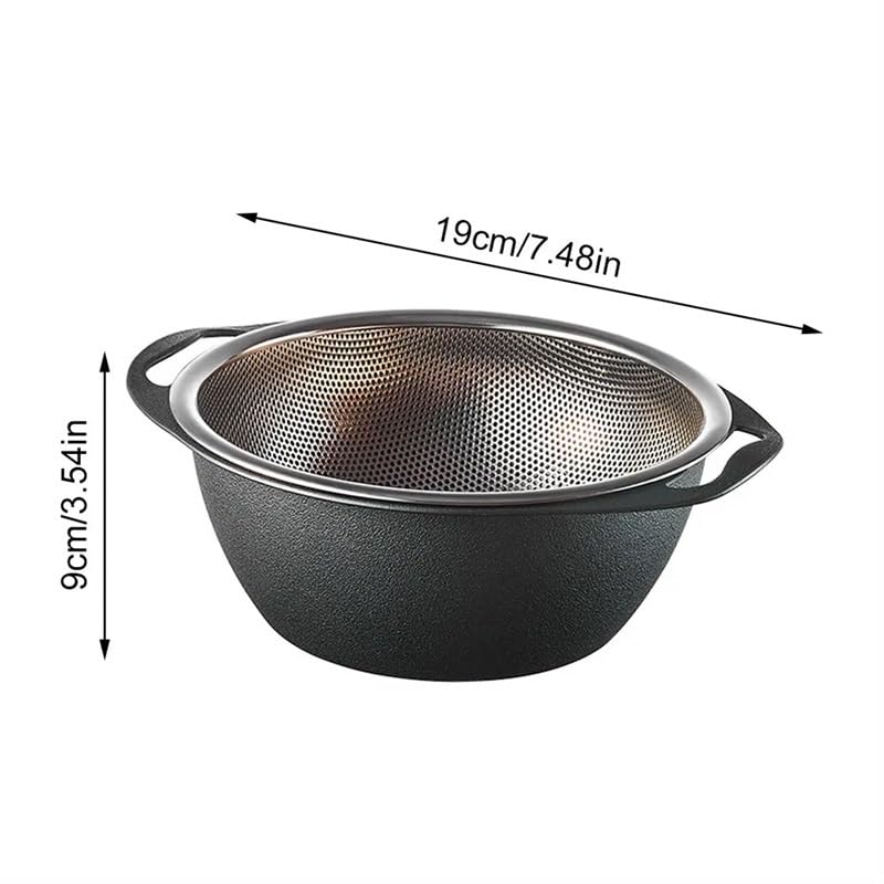 Cestello for colino da cucina a doppio strato Set di ciotole for scolapasta 2 in 1 Cestello for lavare frutta e verdura Ciotola for scolare l'insalata for frutta, verdura e pasta Cestello portaoggetti