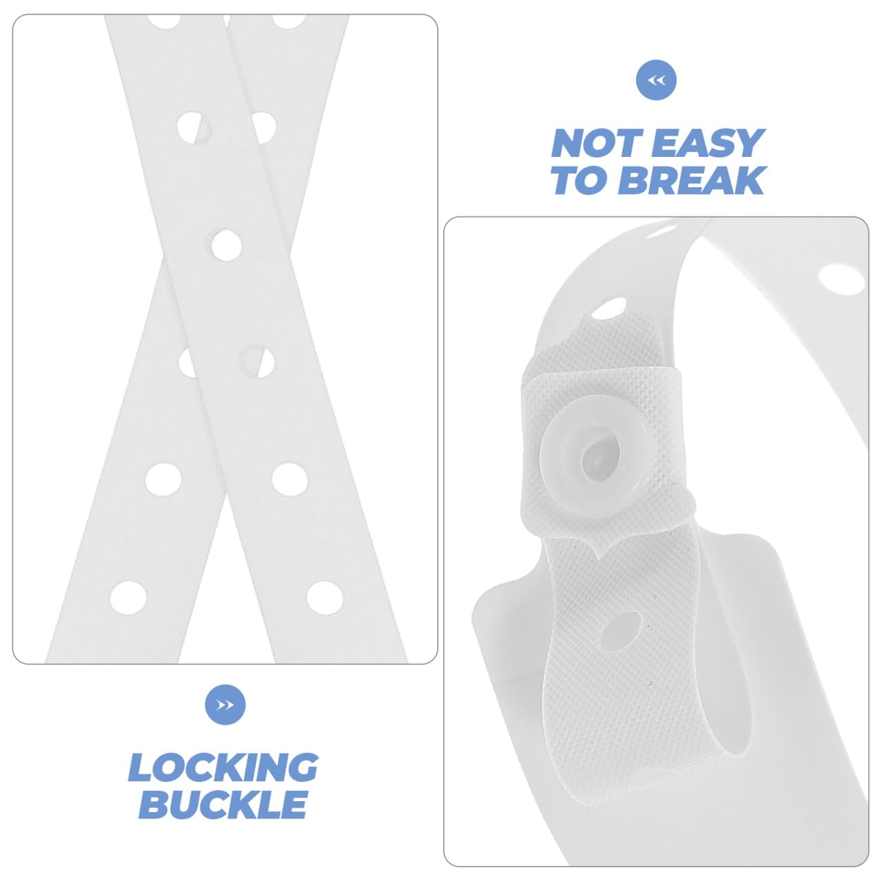Lot De 100 Bracelets D'Identification Médicale Pour Hôpital Bracelets D'Information Blancs Jetables Résistants À L'Eau Avec Boucle Sécurisée Pour Suivi Et Enregistrement