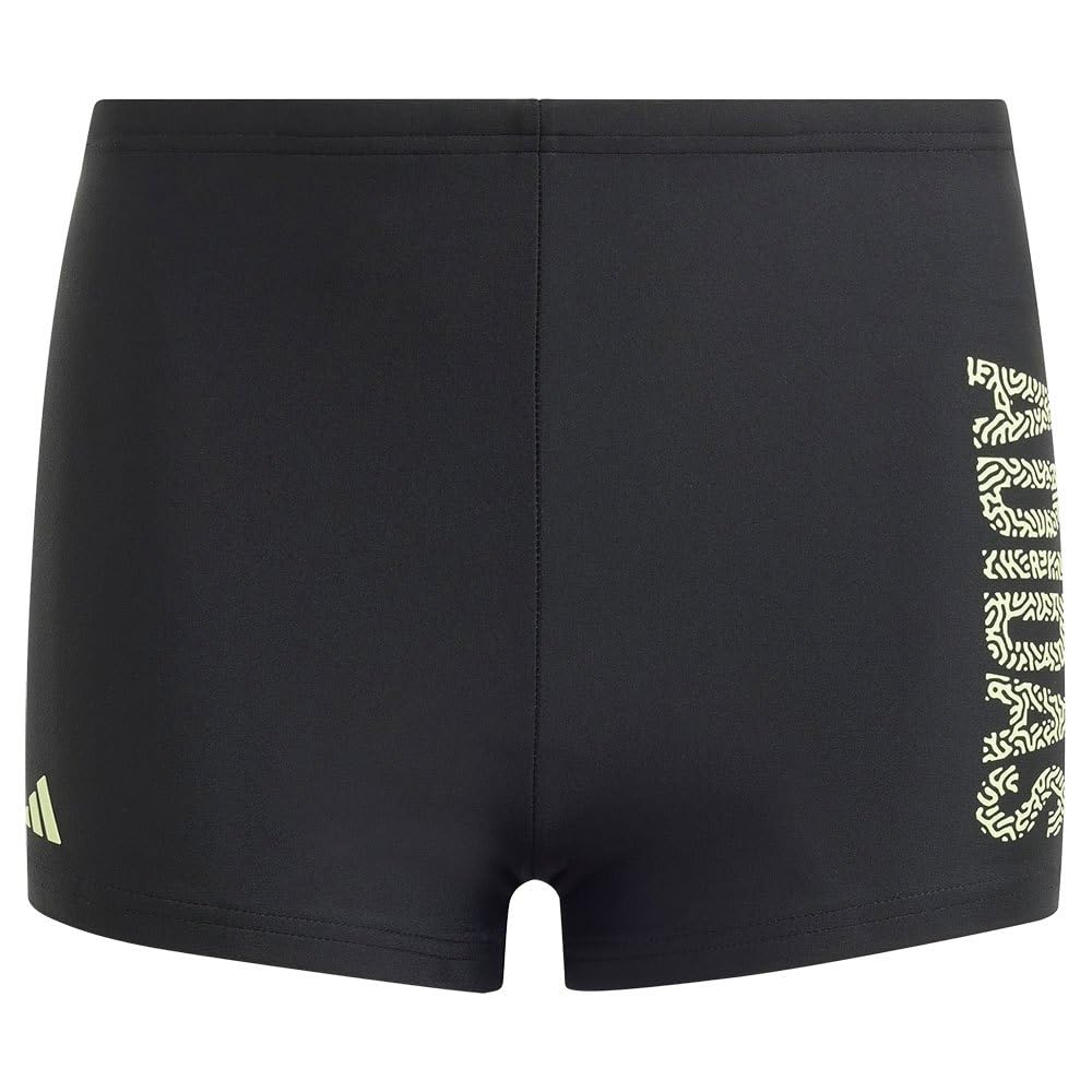adidas Lineage Boxers Traje de baño de una Sola Pieza, Black/Green Spark, 15-16 Years Boy's