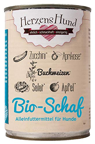 Herzenshund Bio Schaf mit Bio-Zucchini |12x400g Hundefutter