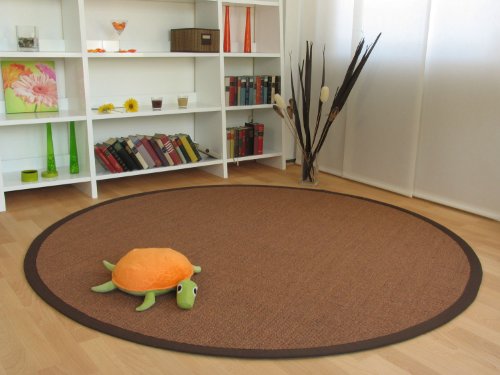 Astra Sisal Teppich Manaus mit Bordüre Farbe braun Coffee 100% Sisal - 18 Größen, Größe:...