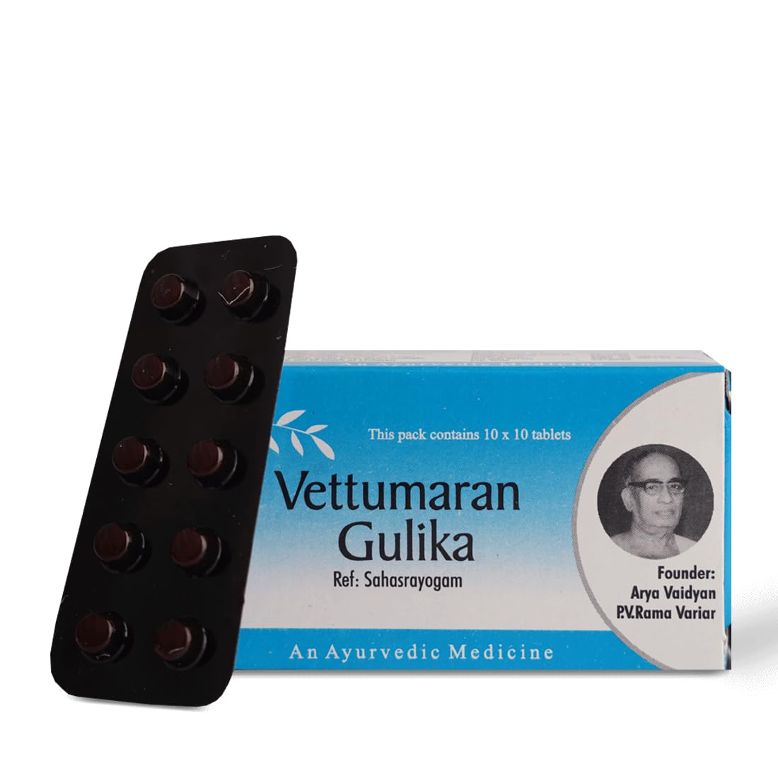 AVP THE ARYA VAIDYA PHARMACY (COIMBATORE) LTD Vettumaran Gulika, Ayurvedic Tablet for Fever, Cold, Cough, Body Pain & Digestive Support, Herbal & Mineral Formula, 100 Tablets-image-24
